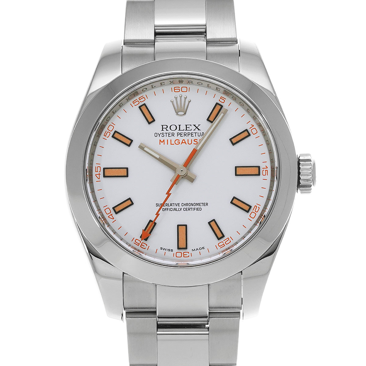 Milgauss 116400 V (manufactured around 2009) White ROLEX Men's [Pre-Owned].