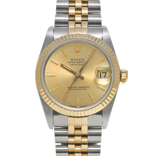 Datejust 68273 L (manufactured circa 1990) Champagne ROLEX Unisex [Pre-Owned].