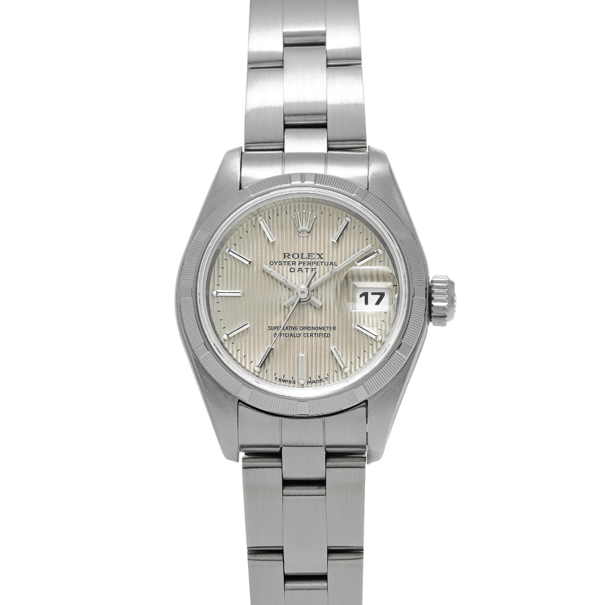 Oyster Perpetual Lady 69190 T (made around 1997) Silver Tapestry ROLEX Ladies [Pre-owned]