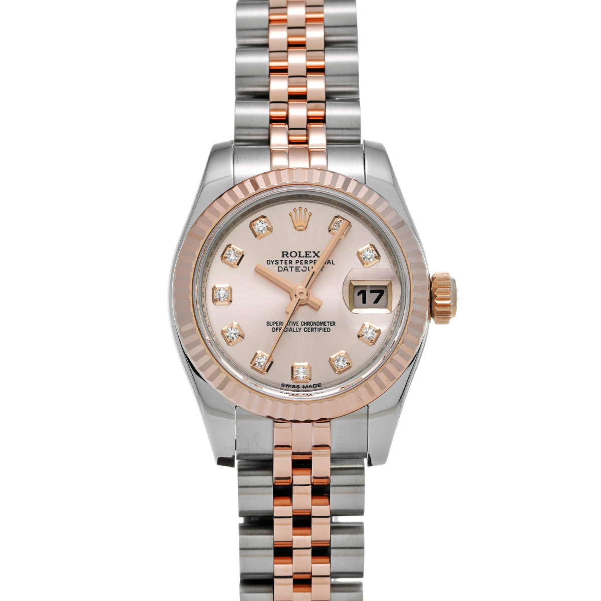 DATE JUST 179171G Random Serial Pink/Diamond ROLEX Ladies [Pre-Owned].