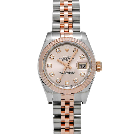 DATE JUST 179171G Random Serial Pink/Diamond ROLEX Ladies [Pre-Owned].