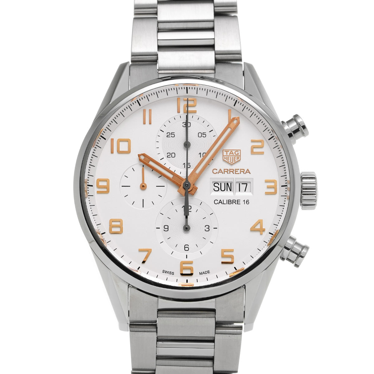 CARRERA Calibre 16 Chronograph Day Date CV2A1AC.BA0738 Opaline TAG HEUER Men's [Pre-Owned].