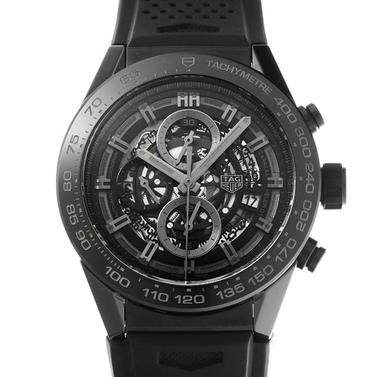 CARRERA CALIBRE HEUER 01 Chronograph CAR2A90.FT6071 Black TAG HEUER Men's [Pre-Owned].