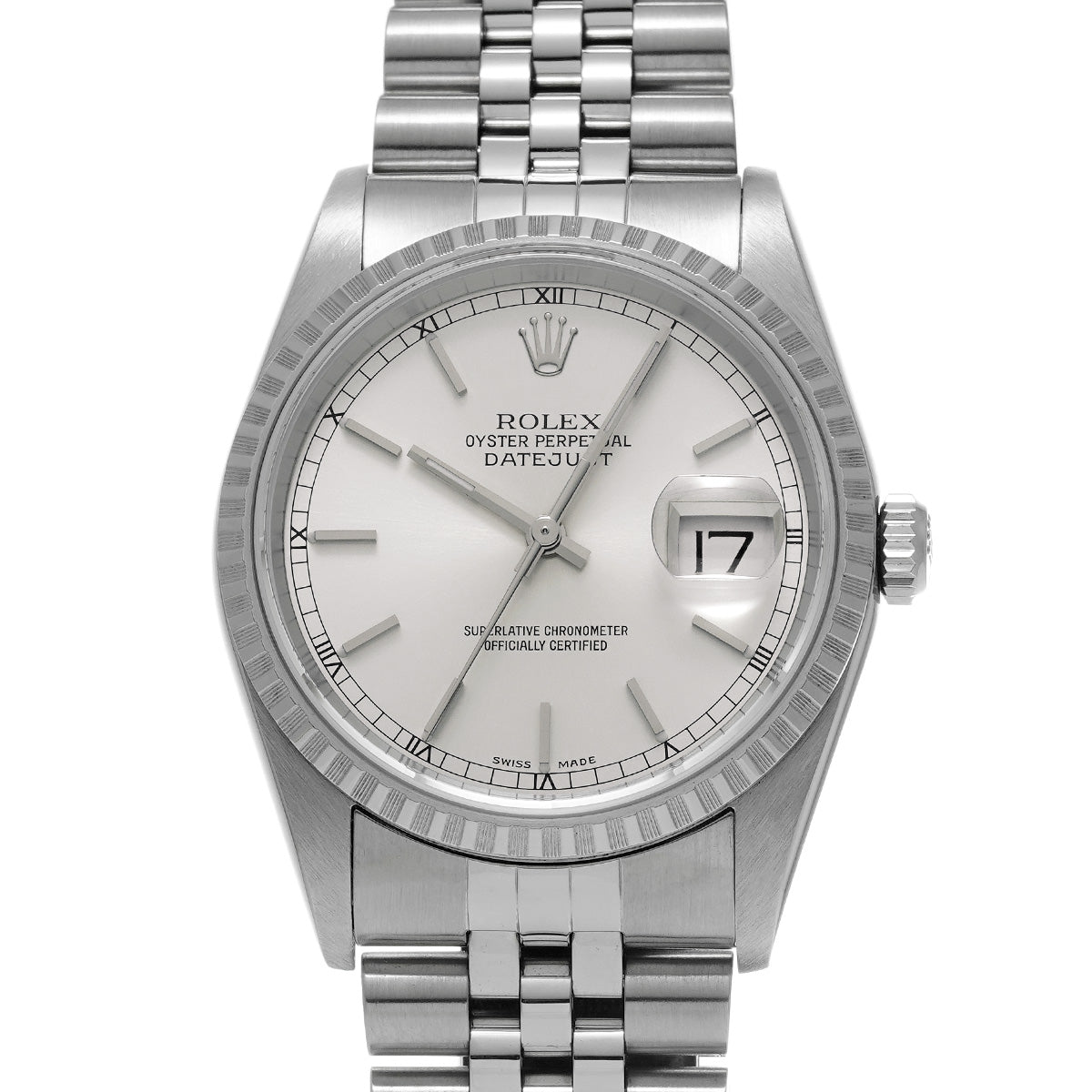 DATE JUST 16220 K (made around 2002) Silver ROLEX Men's [Pre-owned].