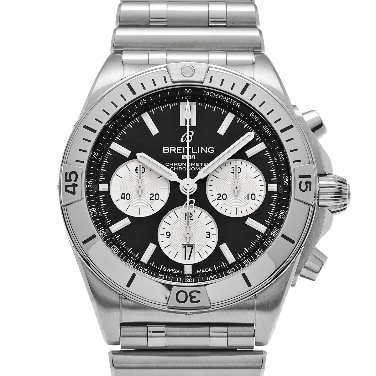 Chronomat B01 42 Japan Edition AB0134101B2A1 Black/Silver BREITLING Men's [Pre-Owned].