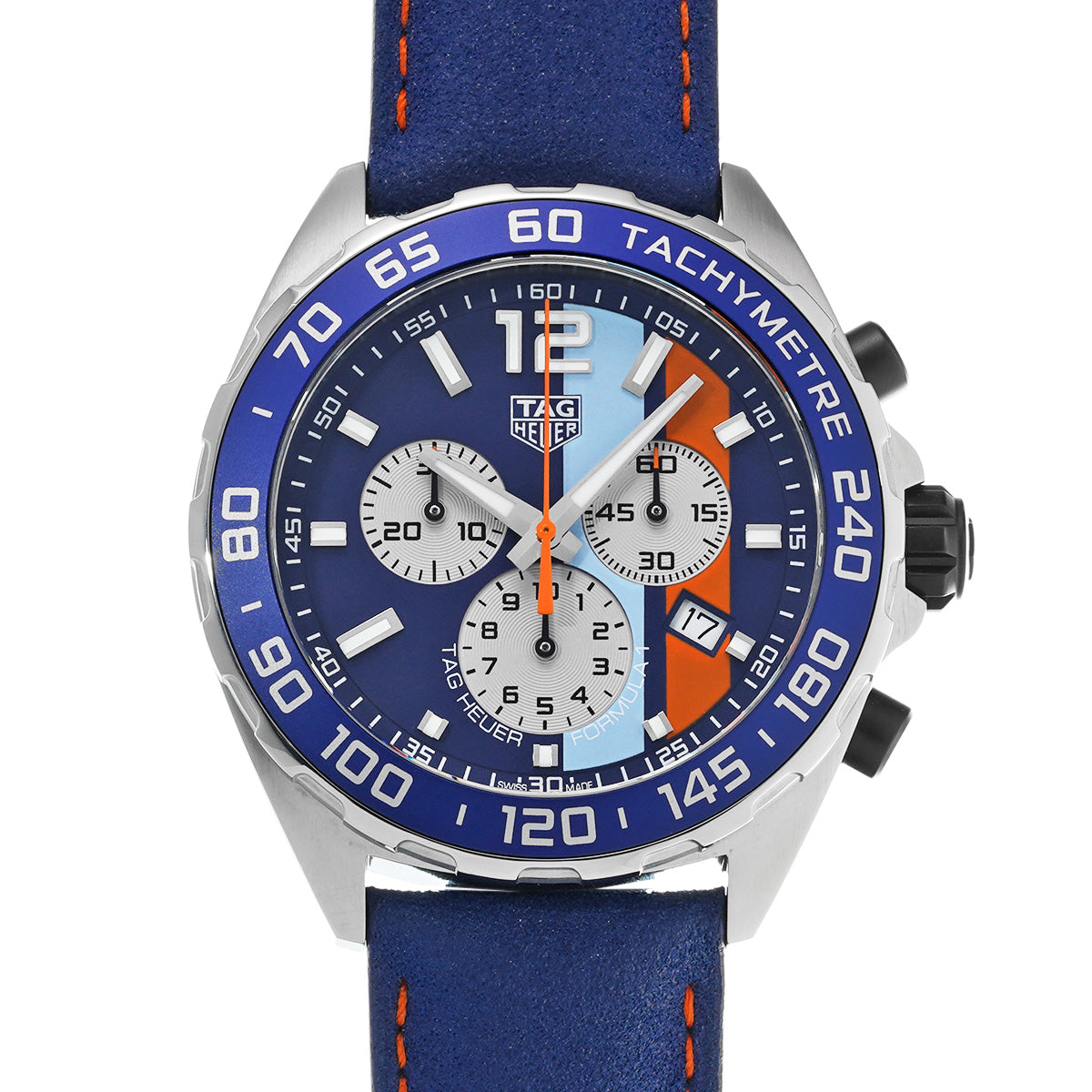 Formula 1 Quartz Chronograph Gulf CAZ101N.FC8243 Blue/Silver TAG HEUER Mens [Pre-Owned]