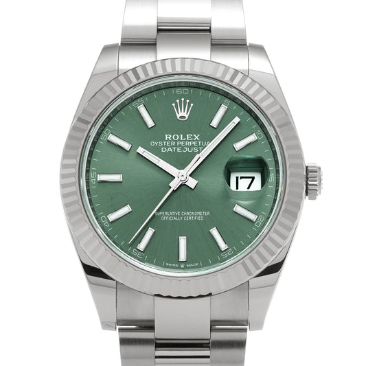 126334 Datejust 41 Random Serial Mint Green ROLEX Men's [Pre-Owned].