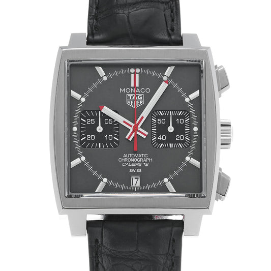 Monaco Calibre 12 Chronograph Final Edition CAW211J.FC6476 Gray/Black TAG HEUER Mens [Pre-Owned]