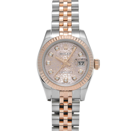 DATE JUST 179171G Random Serial Pink Computer/Diamond ROLEX Ladies [Pre-Owned].