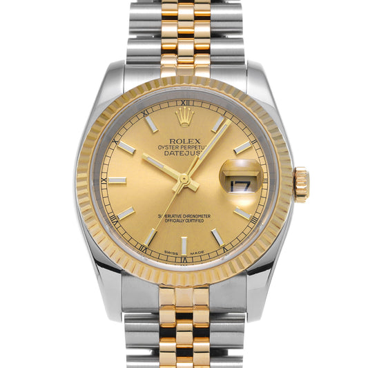 Datejust 116233 F (manufactured circa 2003) Champagne ROLEX Men's [Pre-Owned].