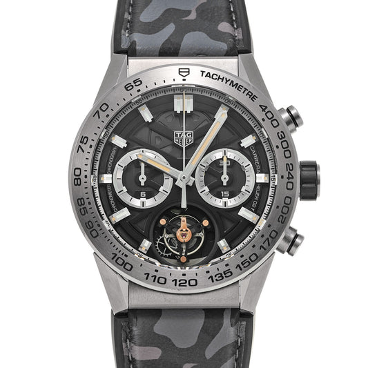 CARRERA Calibre Heuer 02T 160th Anniversary Japan Limited Edition CAR5A8D.EB0212 Black TAG HEUER Men's [Pre-Owned].