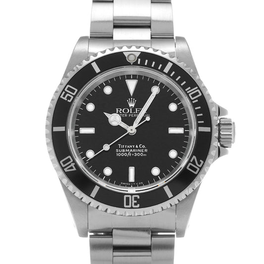 Submariner Tiffany Double Name 14060 N (manufactured around 1992) Black ROLEX Men's [Pre-Owned].