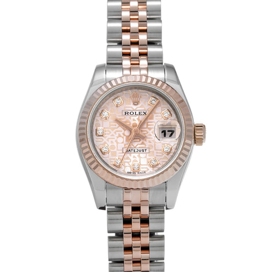 DATE JUST 179171G M (made around 2008) Pink Computer/Diamond ROLEX Ladies [Pre-Owned].