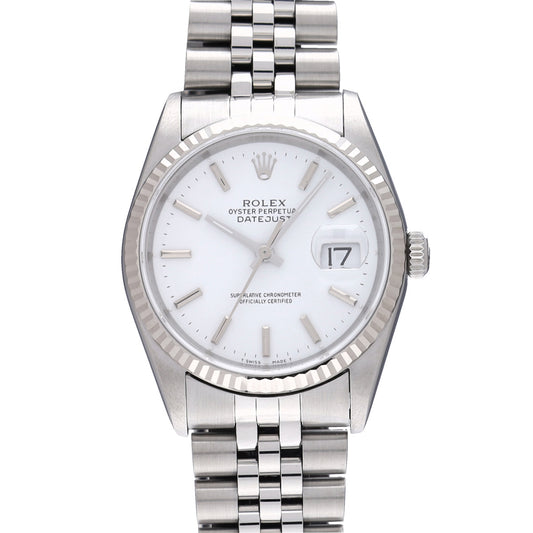 DATE JUST 16234 Y (made around 2002) White ROLEX Men's [Pre-Owned].