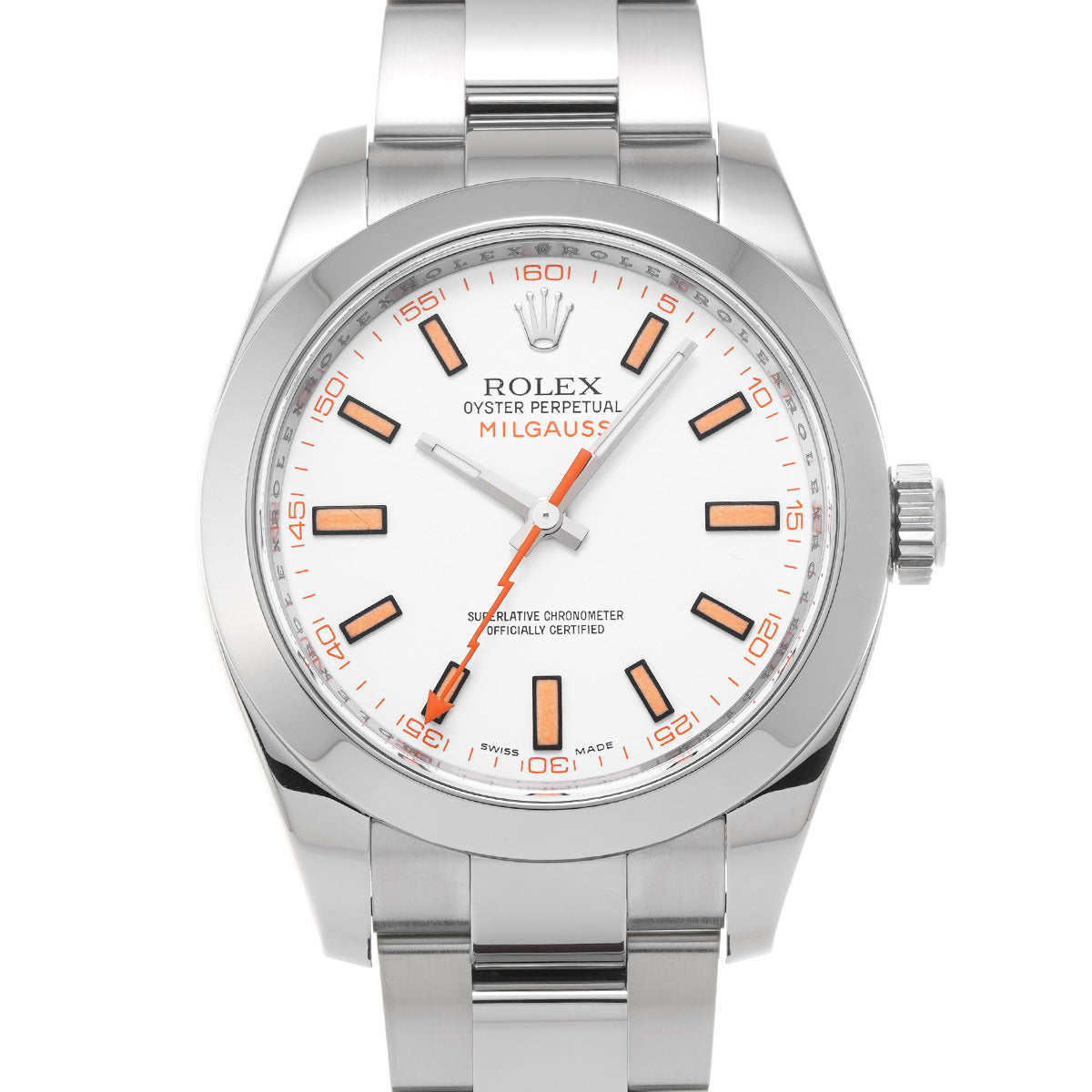 Milgauss 116400 G (manufactured circa 2011) White ROLEX Men's [Pre-Owned].