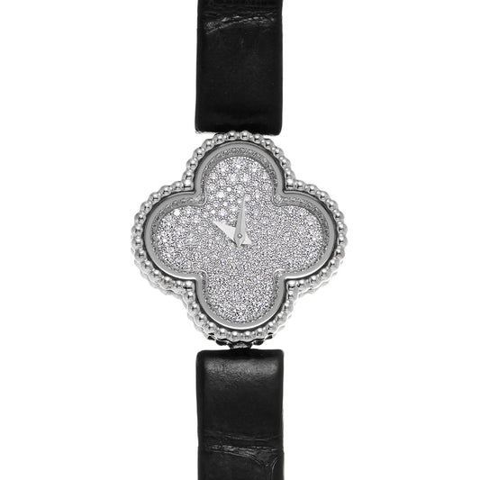 Sweet Alhambra VCARO8WV00 Silver/diamond Van Cleef &amp; Arpels ladies [pre-owned]