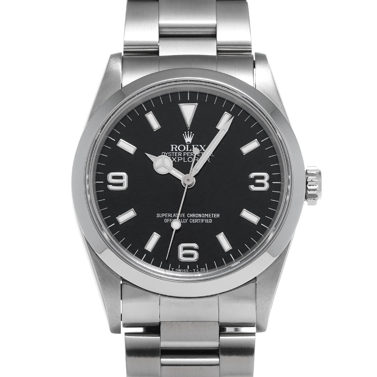 Explorer 14270 U (manufactured circa 1997) Black ROLEX Men's [Pre-Owned].