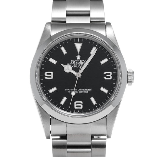 Explorer 14270 U (manufactured circa 1997) Black ROLEX Men's [Pre-Owned].