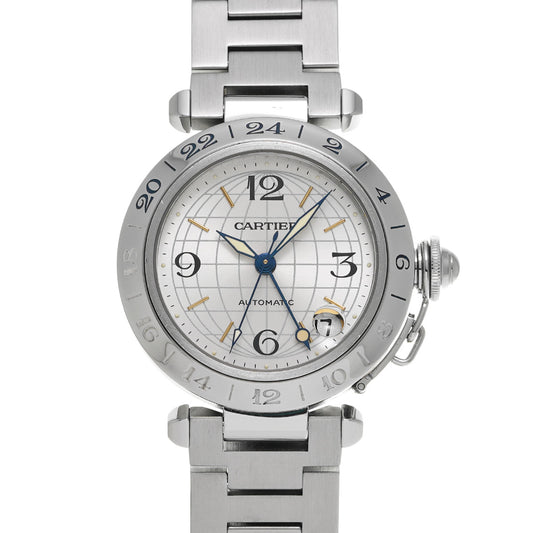 Pasha C Meridien GMT W31029M7 Silver CARTIER Unisex [Pre-Owned].