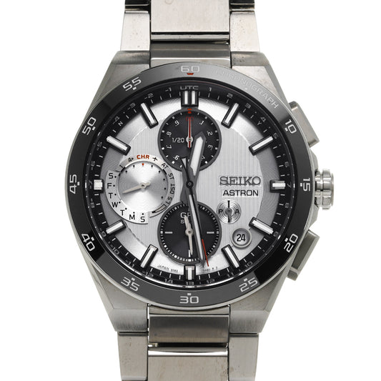 Astron Dual Time Chronograph SBXC153 Silver/Black SEIKO Men's [Pre-Owned].