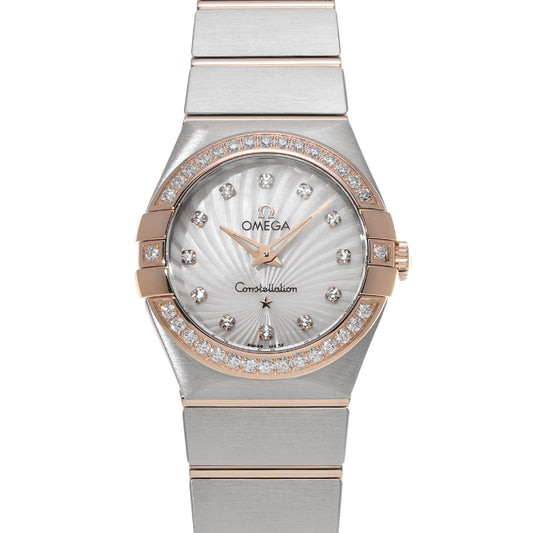 Constellation 123.25.27.60.55.002 White MOP/Diamond OMEGA Ladies [New].