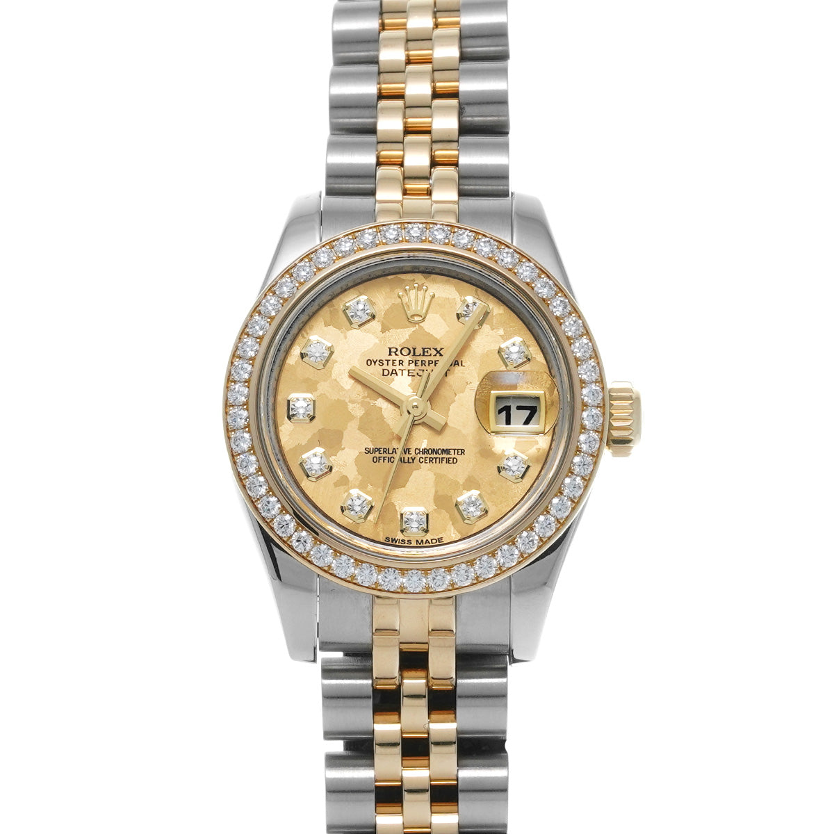 Lady Datejust 26 179383G Random Serial Gold Crystal/Diamond ROLEX Ladies [Pre-Owned].