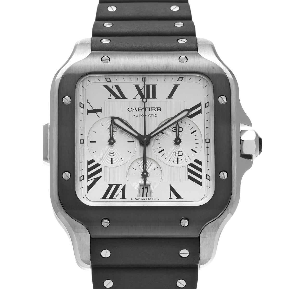 Santos de Cartier Chronograph XL WSSA0017 Silver CARTIER Men's [Pre-Owned].