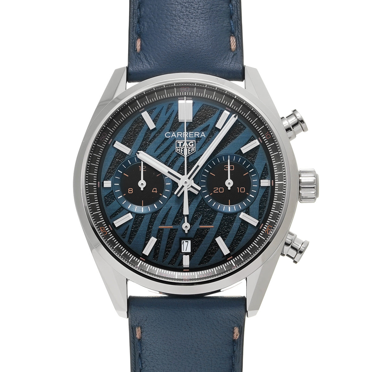 CARRERA CALIBRE HEUER 02 Chronograph Japan Limited Edition CBN201A.FC6539 Blue/Black TAG HEUER Mens [Pre-Owned].