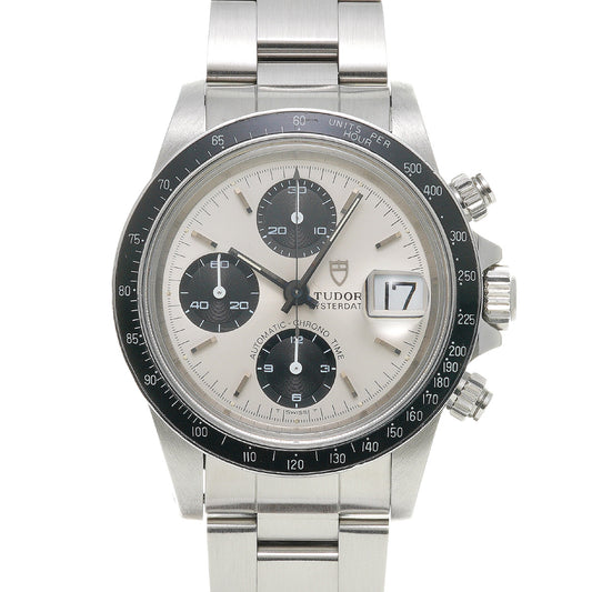 Chronotime 79160 B3*****(manufactured circa 1990) Silver/Black TUDOR Men's [Pre-Owned].