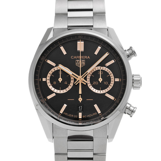CARRERA Calibre Heuer 02 Chronograph Japan Limited Edition CBN2019.BA0642 Black TAG HEUER Men's [Pre-Owned].