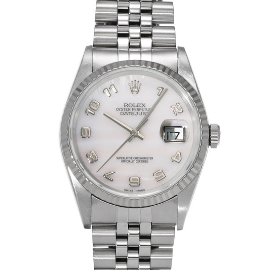 DATE JUST 16234NA A (manufactured circa 1999) White MOP ROLEX Men's [Pre-Owned].