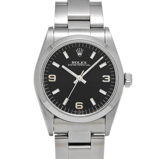 Oyster Perpetual 77080 A (manufactured circa 1999) Black ROLEX Unisex [Pre-Owned].