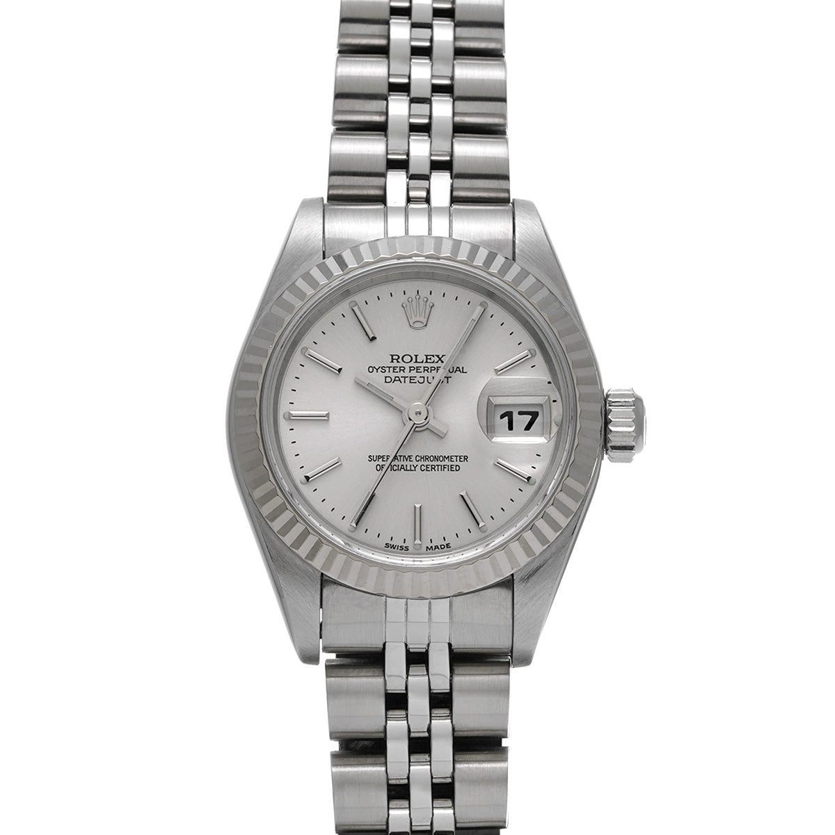 DATE JUST 79174 A (manufactured circa 1999) Silver ROLEX Ladies [Pre-owned].