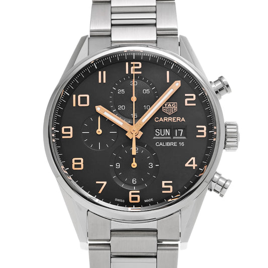 CARRERA Calibre 16 Chronograph Day Date CV2A1AB.BA0738 Black TAG HEUER Men's [Pre-Owned].