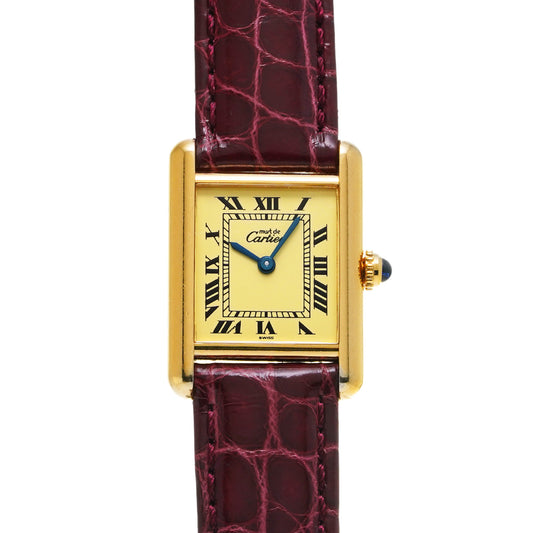 Must Tank SM W1003154 Ivory CARTIER Ladies [Pre-owned]