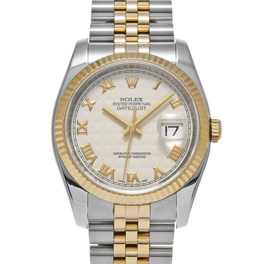 116233 Datejust Z (manufactured circa 2007) Ivory Pyramid ROLEX Men's [Pre-Owned].