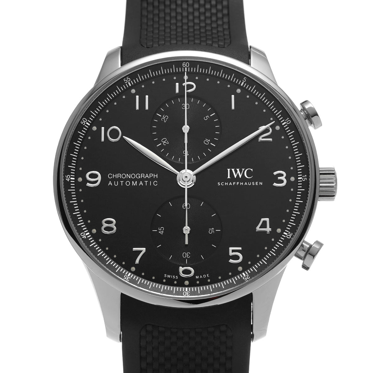 Portuguese Chronograph IW371609 Black IWC Men's [Pre-Owned]