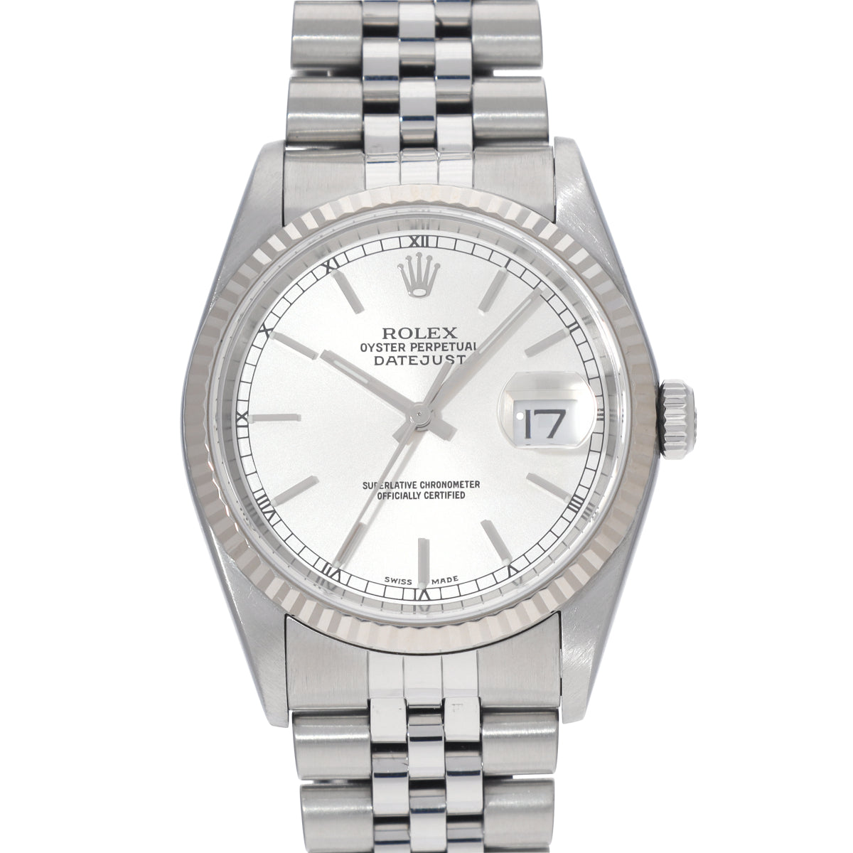 DATE JUST 16234 Y (manufactured circa 2003) Silver ROLEX Men's [Pre-Owned].