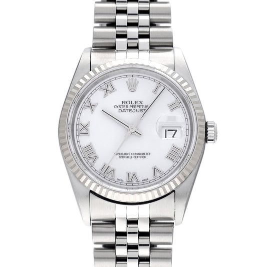 DATE JUST 16234 Y (made around 2002) White ROLEX Men's [Pre-Owned].