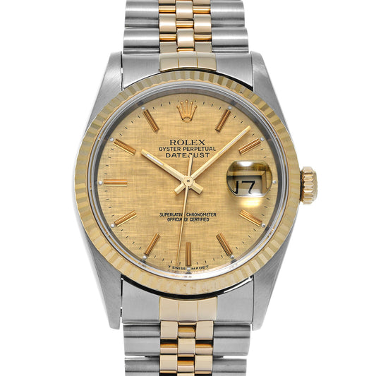 Datejust 16233 S (manufactured circa 1993) Champagne Mosaic ROLEX Men's [Pre-Owned].