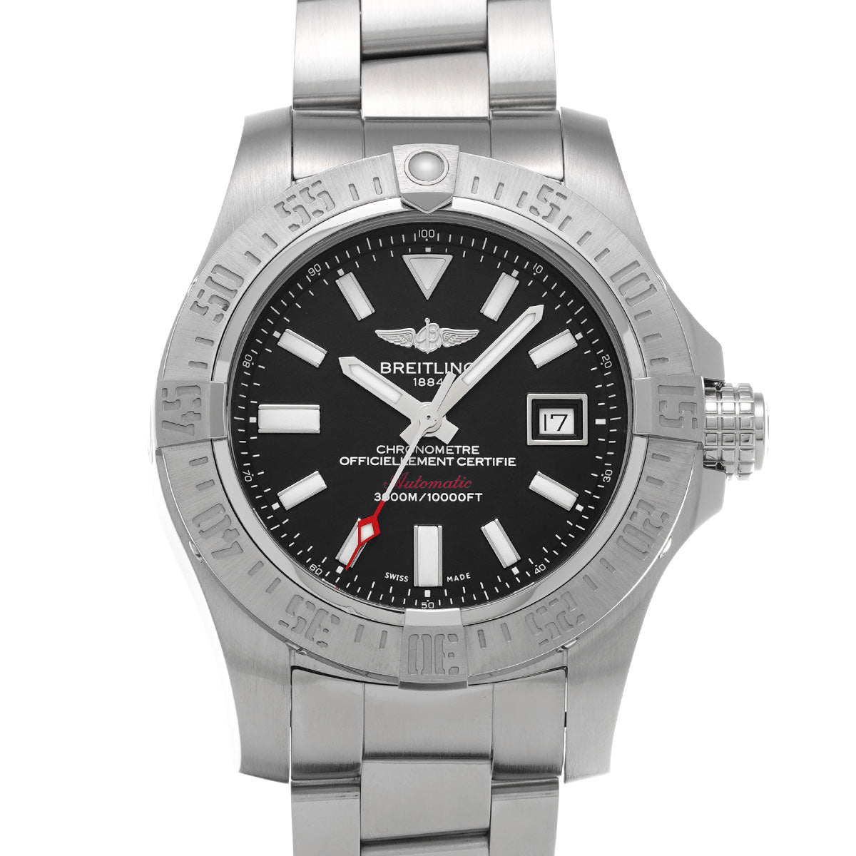 Avenger II Seawolf A1733110/BC30 Black BREITLING Men's [Pre-Owned].