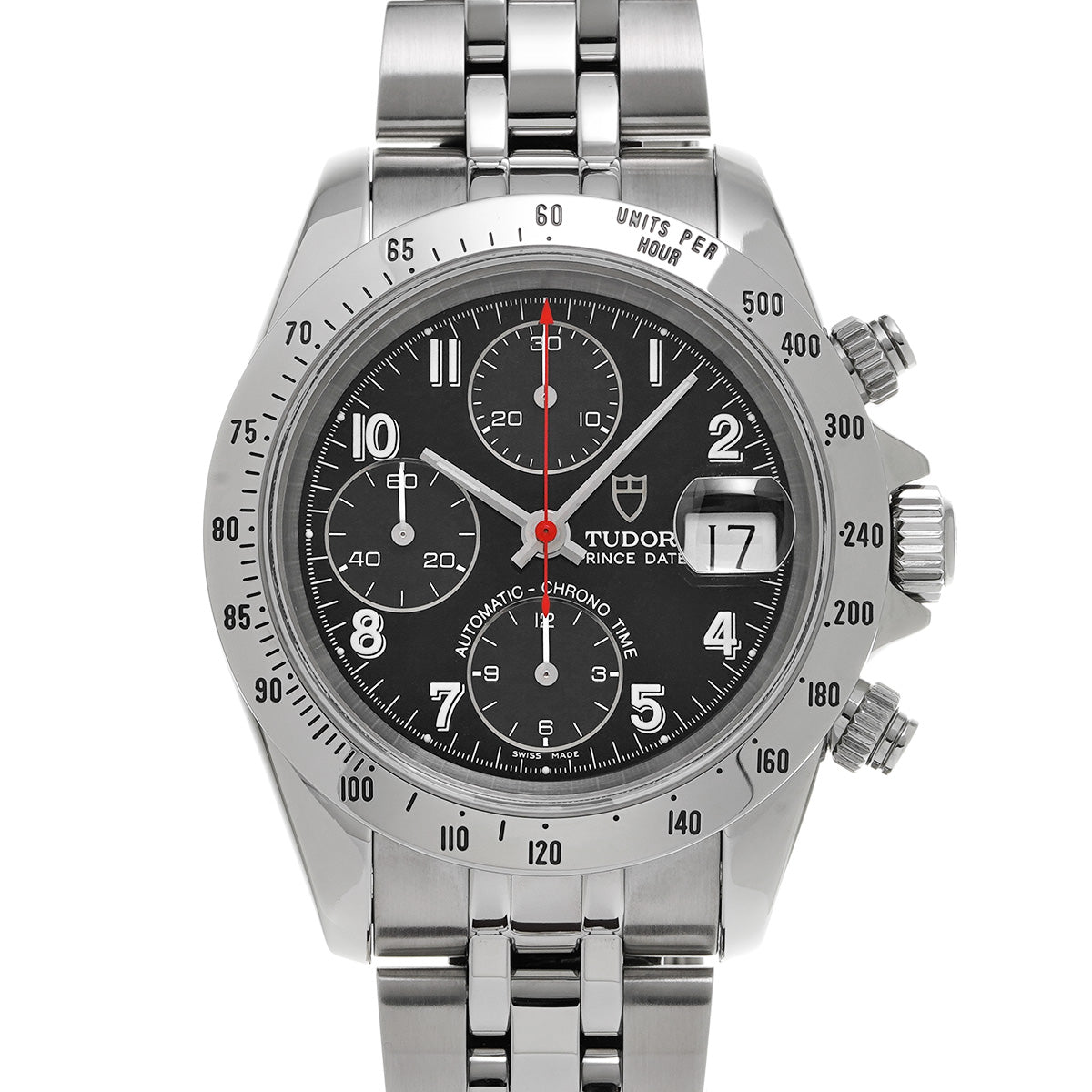 Chronotime 79280P Black TUDOR Men's [Pre-owned].