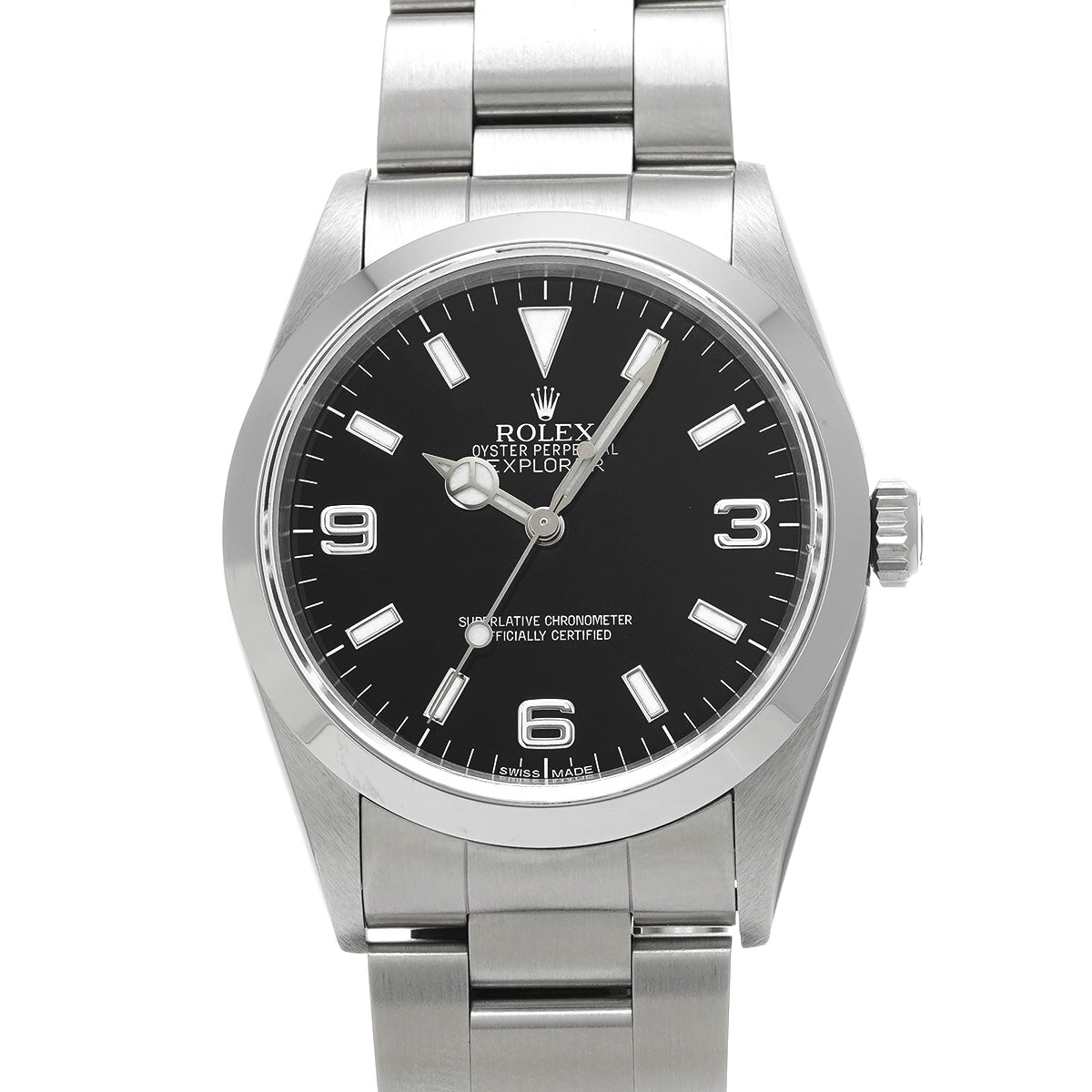 Explorer 14270 T (manufactured circa 1996) Black ROLEX Men's [Pre-Owned].