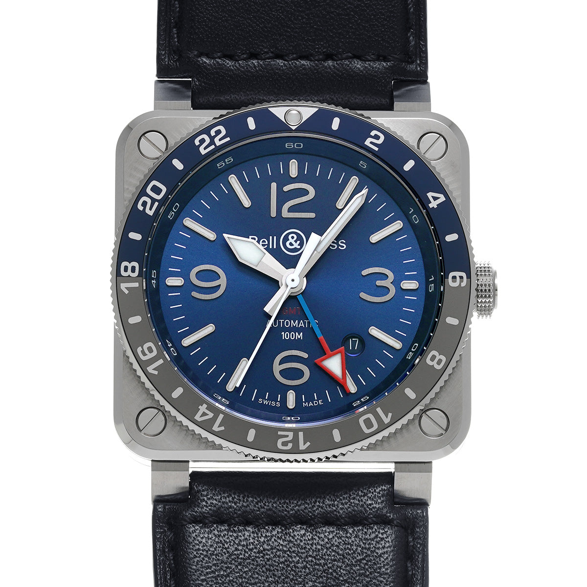 BR03-93 GMT Blue BR0393-BLU-ST/SCA Blue Bell &amp; Ross Men's [Pre-owned]