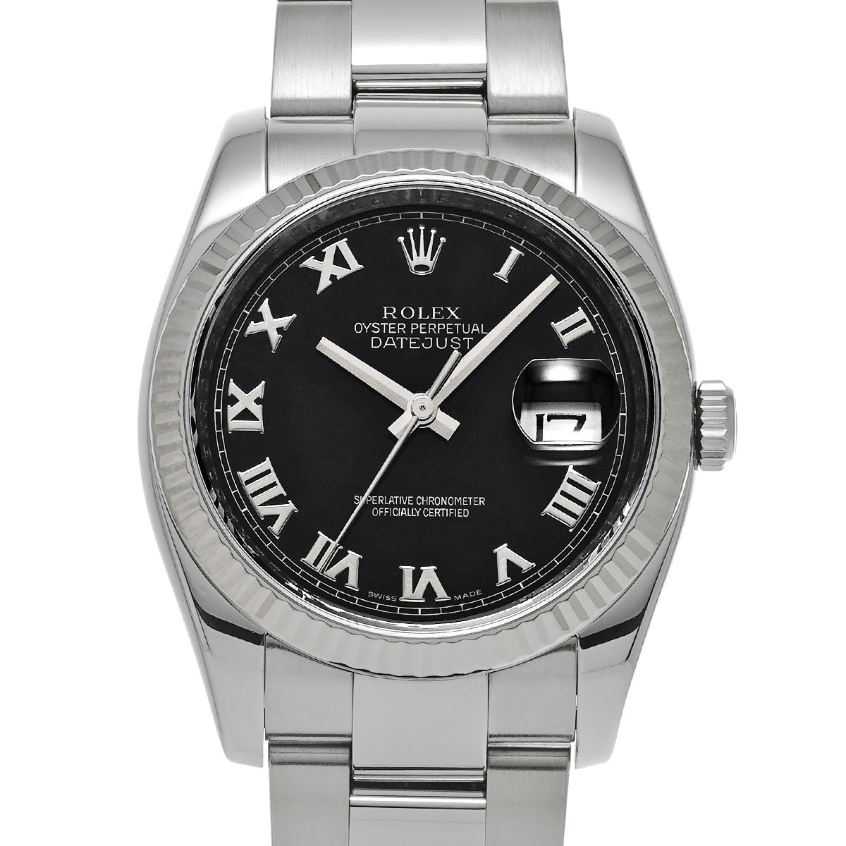 DATE JUST 116234 V (manufactured around 2009) Black ROLEX Men's [Pre-Owned].