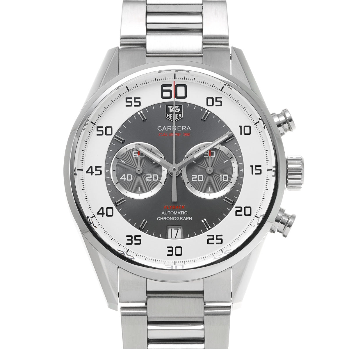 CARRERA Calibre 36 Chronograph Flyback CAR2B11.BA0799 Gray/Silver TAG HEUER Mens [Pre-Owned]