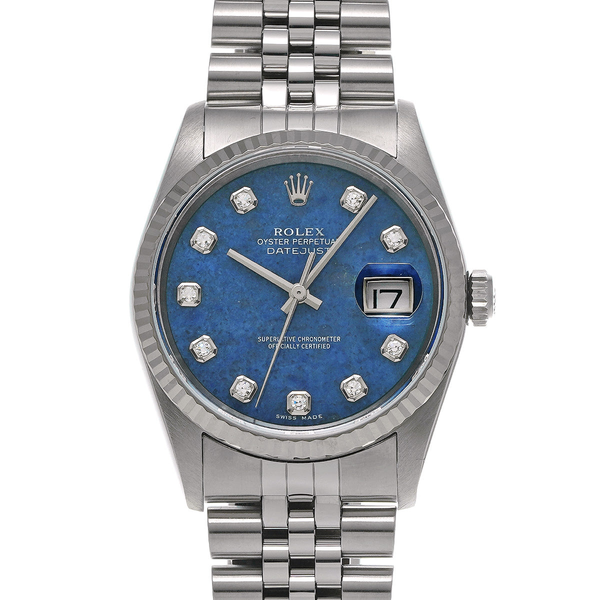 DATE JUST 16234G K (manufactured circa 2001) Sodalite/Diamond ROLEX Men's [Pre-Owned].