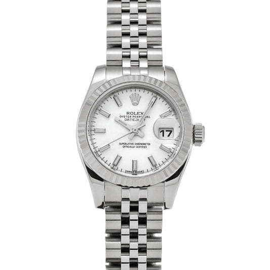 DATE JUST 179174 Random Serial White ROLEX Ladies [Pre-owned].