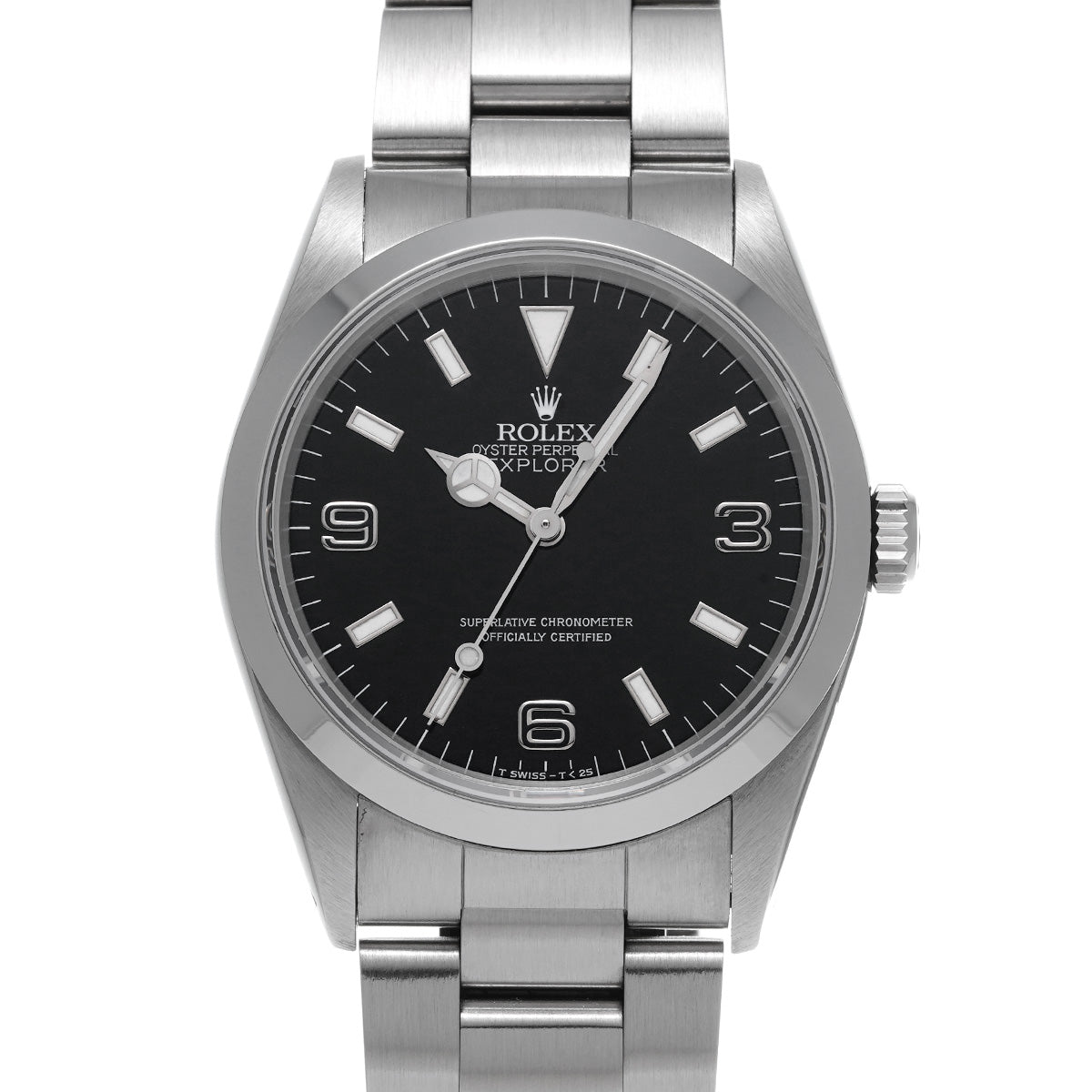 Explorer 14270 E (manufactured circa 1990) Black ROLEX Men's [Pre-Owned].