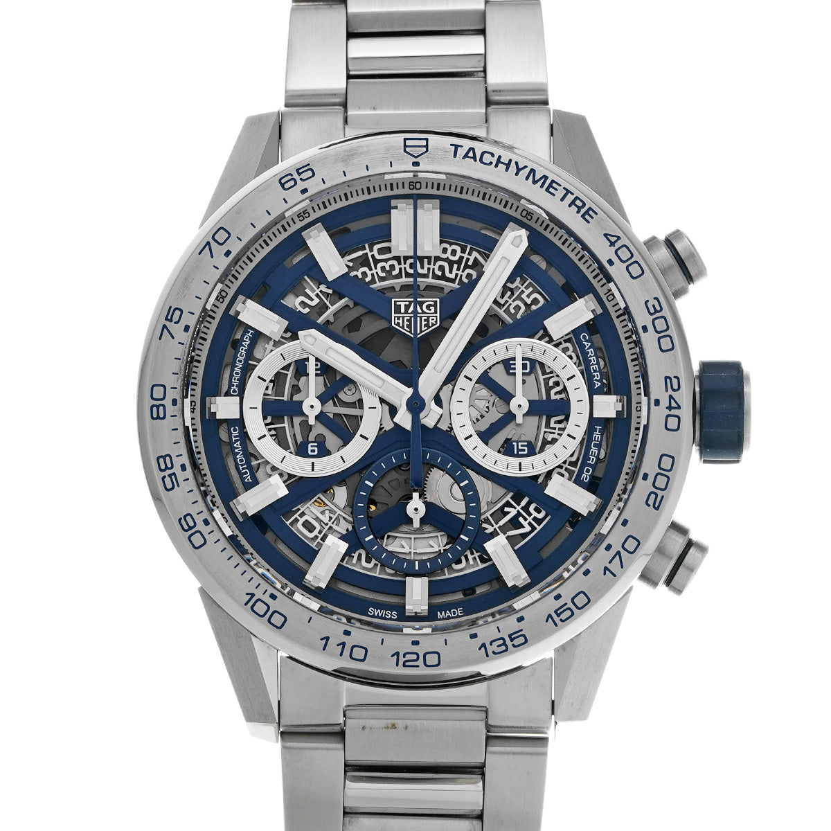 CARRERA CALIBRE HEUER 02 Chronograph Blue Edition Japan Limited Edition 400 pieces CBG2019.BA0662 Blue TAG HEUER Men's [Pre-Owned].